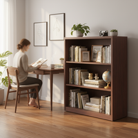 Étagère ouverte en bois à 3-5 niveaux, bibliothèque autoportante, meuble de rangement pour bureau, porte-documents, étagère à livres et présentoir pour la maison