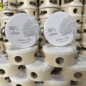 Instrument de musique à percussion personnalisé personnalisé 4 pouces Mini tambourin mariage petit tambour à main jouet prix - Product Image 6