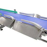 Hoge snelheid automatische weegsorteermachine modulair ontwerp invoer weeg- en afwijzingsysteem voor vis, fruit, gevogelte tot 12 sorteringen