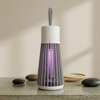 Piège à moustiques électrique puissant pour camping et extérieur, répulsif domestique, tue-mouches, piège multidimensionnel à grille électrique pour intérieur