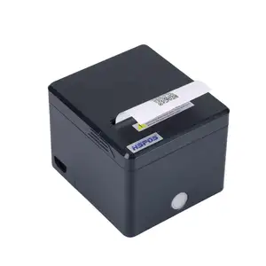 Nueva impresora térmica de recibos Mini Desktop 80MM USB con logotipo de soporte de cortador automático e impresión de código QR para Android Lunix