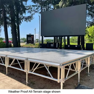 ESI 500kg Capacidad de carga Plataforma de escenario portátil de aluminio resistente Superficie antideslizante Diseño modular Pantallas de Armazón Rápido - Product Image 3