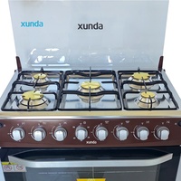 Cuisinière à gaz Xunda, nouveau modèle, cinq brûleurs, 30 pouces, 5 feux, électrique et à gaz, avec four à gaz intégré pour usage domestique