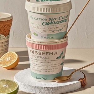 Wholesale <b>Disposable</b> Take Away Food Grade High Quality Customized Logo Printing Ice Cream Paper <b>Cups</b> - Product Image 4
