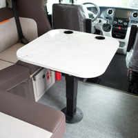 Pied de table pneumatique réglable Awnlux WGB61001 pour bateau, caravane, avec pieds de table en aluminium détachables, légers, pour camping-car, noirs
