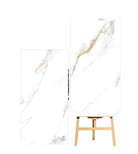 Baldosas de porcelana blanca Calacatta premium con vetas doradas, formato grande para pisos, 600x1200 mm, baldosas de mármol para pisos - Product Image 1