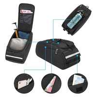 Sacoche de porte-bagages arrière étanche pour vélo, organisateur multifonctionnel pour le cyclisme, sac de rangement robuste pour les aventures en plein air et le quotidien
