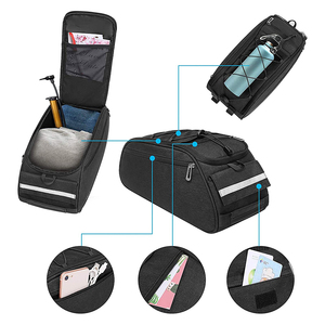 Borsa Impermeabile per Portapacchi Posteriore Bici, Organizer Multifunzione per Ciclismo, Borsa Portaoggetti Resistente per Avventure all'Aperto e Uso Quotidiano - Product Image 4