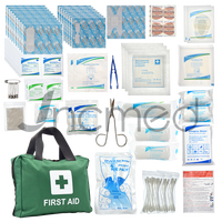 Sac médical en nylon vert personnalisé trousse de premiers soins portable mini trousse de premiers soins pour les voyages en plein air le camping le travail à domicile