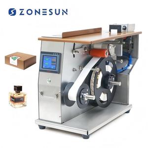ZONESUN ZS-TB90 autocollants auto-adhésifs semi-automatiques boîtes de papier cadeau électroniques bouteilles coin inviolable étiqueteuse évidente - Product Image 1