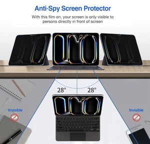 ฟิล์มกันรอยแบบป้องกันการมองเห็นจากด้านข้าง OEM สำหรับ iPad Pro 13 นิ้ว 11 นิ้ว มุมมอง 28 องศา กระจกนิรภัยสำหรับ iPad Pro 2026 ฟิล์มป้องกันหน้าจอแท็บเล็ต - Product Image 2