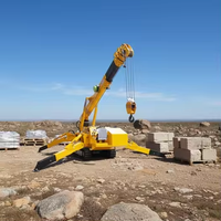 Grue araignée tout-terrain compacte de 2 tonnes à double alimentation diesel pour le levage de matériaux de construction