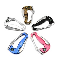 Couteau de poche multifonctionnel à succès avec mousqueton et boussole – Kits de couteaux en acier inoxydable et aluminium