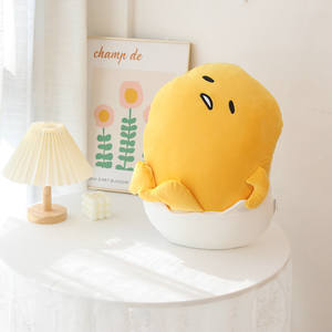 Dessin animé mignon jaune oeuf jaune frère Super doux en peluche <span class=keywords><strong>ours</strong></span> oreiller paresseux oeuf oreiller coussin - Product Image 4
