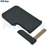 Carte intelligente à 3 boutons pour Renault Clio Logan Megane 2 3 Koleos Scenic, étui pour carte, coque de clé de voiture noire avec petite clé