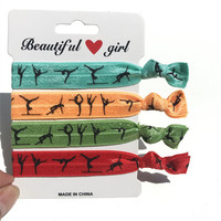 Bracelet élastique pour cheveux en gros, serre-tête pour filles, attache-queue de cheval pour danseuses, bracelet de sport, accessoire de coiffure