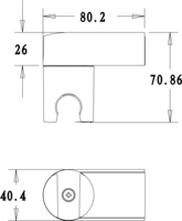 Support mural en ABS chromé pour bras de douche, design moderne pour accessoires de salle de bain