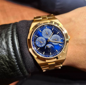 Người Đàn Ông Sang Trọng Của 4500V Tự Động Đồng Hồ Cơ Khí Với Con Trỏ Sáng Mặt Trăng Giai Đoạn 904L Thép Không Gỉ Biểu Tượng Tùy Chỉnh Hip Hop Phong Cách - Product Image 3