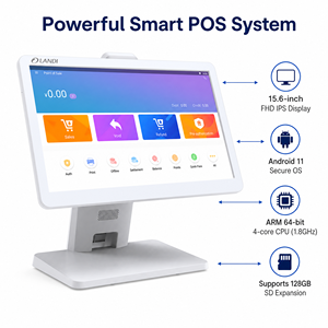 Q8 15.6 Inch Android 11 <b>Smart</b> POS Terminal Cash Register 4-Core CPU POS Machine for Supermarket Retail Wholesale Bulk Order - Product Image 2