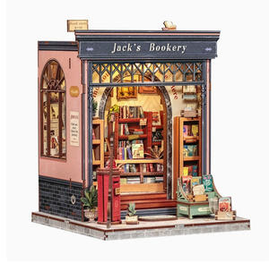 <span class=keywords><strong>CuteBee</strong></span> John's Hair Salon, puzzle 3D fait main, création DIY, scène miniature en bois - Product Image 6