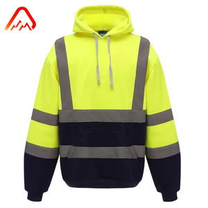 Sıcak satış yüksek görünürlük yansıtıcı kazak Hoodies EN ISO 20471 sınıf <span class=keywords><strong>2</strong></span>/ ANSI sınıf <span class=keywords><strong>2</strong></span> grip sarı uzun kollu güvenlik kazak - Product Image 1