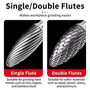 H-loại Đôi Ren thép mài đầu điện gỗ/kim loại phay Cutter ARC nhọn đôi Carbide Burrs - Product Image 4