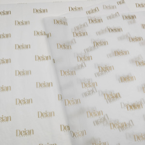 Feuilles <span class=keywords><strong>de</strong></span> <span class=keywords><strong>papier</strong></span> <span class=keywords><strong>de</strong></span> <span class=keywords><strong>soie</strong></span> d'emballage personnalisées 50X70cm Matériaux recyclés Sérigraphie Logo or Emballage Vêtements Cadeau Marque INFFY - Product Image 5