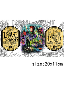 LETOP 1 Uds personajes de terror de Halloween películas amigos UV para DTF pegatina de transferencia para taza de vidrio de 16OZ respetuoso con el medio ambiente personalizado - Product Image 4