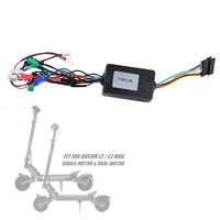 Convertisseur 12V DC avec boîtier en plastique pour trottinettes électriques AUSOM L2/L2 MAX & KUGOO F3 PLUS, lumière LED et contrôleur - Noir