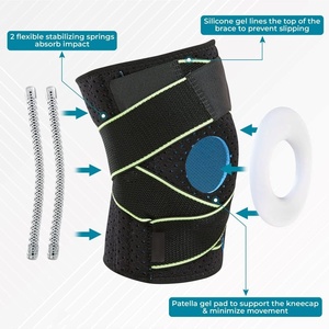 Genouillère personnalisable avec stabilisateurs latéraux Coussinets en gel pour rotule Spandex Néoprène Nylon pour le soutien et la protection pendant le rampement - Product Image 2