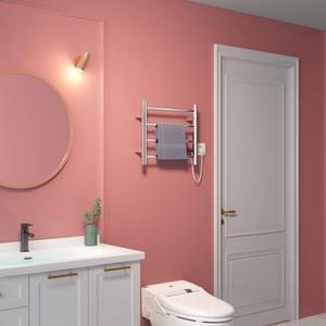 Porte-serviettes électrique en acier inoxydable, <span class=keywords><strong>tube</strong></span> rond, pour la salle de bain, 30W - Product Image 3
