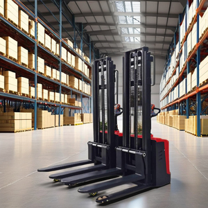 Умный электрический вилочный погрузчик на 1 тонну с боковым подъемником вил, малым толкателем для столиков и балансировочным навесным оборудованием - Product Image 6