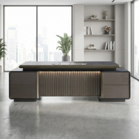 Bureau poste de travail poste de travail moderne PDG exécutif meubles luxe en forme de l bureau de patron pour chambre