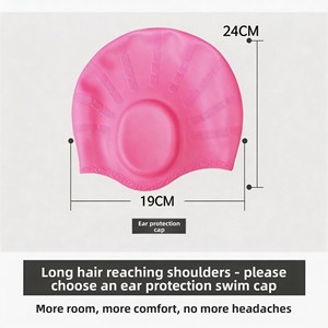 Cuffia da Nuoto Unisex in Silicone Extra Large, Copri-Orecchie, Non Aderente, Impermeabile per Adulti - Product Image 3