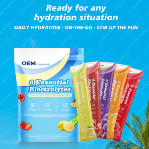 Polvo de electrólito de etiqueta privada OEM, bebida deportiva en polvo, vitamina, bebida energética sin azúcar, polvo de hidratación electrolítica antes del entrenamiento - Product Image 3