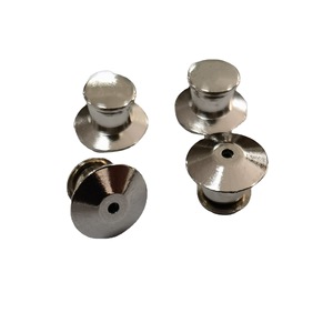 Latón Metal Badge Pin Backs Clutch Lapel Pin Back Jewelry Circle Top - Product Image 6