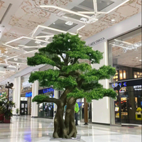 Grand Pin Bonsaï Décoratif d'Intérieur de Luxe Écologique de 2.8m Fleur Artificielle Plante d'Intérieur Arbre des Amoureux en Plastique