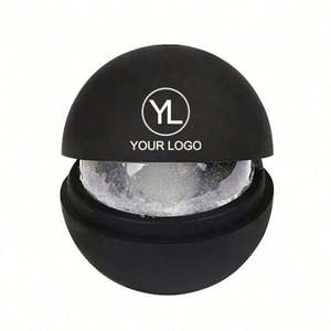 Custom Logo Printed Reusable Eco-friendly Non-stick Silicone Sphere Mold Round Ice Ball Maker for Whisky Ice Cream Tubs - Product Image 2