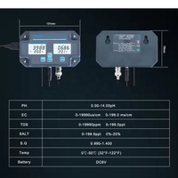 Alat analisis kualitas air Online WiFi 8-in-1, pH EC ORP salinitas Meter harga rendah untuk alat uji akuarium dengan Tuya