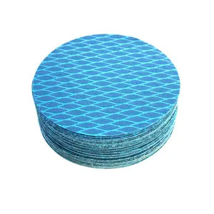 Blue diamond flocked sand disc porous sand cloth coated abrasive aluminium oxide Round sandpaper