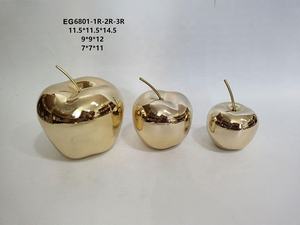 Adornos Decorativos de Cerámica Modernos con Forma de Manzana Dorada, Venta Caliente, Tamaño Personalizable, para Toda Temporada - Product Image 5