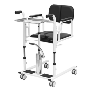 Chaise de toilette médicale à roulettes, fauteuil roulant de transfert et de douche, équipement de sécurité <span class=keywords><strong>pour</strong></span> salle de bain <span class=keywords><strong>pour</strong></span> la rééducation et la thérapie - Product Image 1