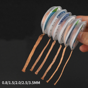 Cinta trenzada <span class=keywords><strong>de</strong></span> malla para desoldar <span class=keywords><strong>de</strong></span> 1,5 M, cobre ATTEN 2015 1515 2515 3515, alambre <span class=keywords><strong>de</strong></span> soldadura RoHS, removedor <span class=keywords><strong>de</strong></span> soldadura <span class=keywords><strong>de</strong></span> estaño, mechas, circuito <span class=keywords><strong>BGA</strong></span> PCB - Product Image 2