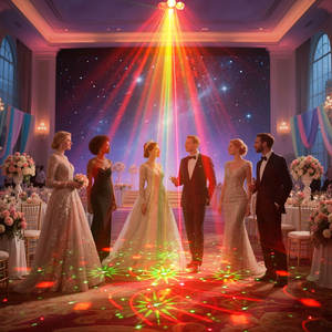 Wuzstar DJ Disco Stage Light-Sound-Activated Red/<strong>Green</strong> <strong>Lasers</strong> RGB LED GOBO Kaleidoscope Effects Remote DMX Control for Parties - Product Image 3