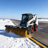 Balayeuse à neige rotative pour mini-chargeuse pour le déneigement des routes avec bords anti-usure remplaçables pour les importateurs de machines