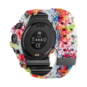 Montre connectée de sport avec appels Bluetooth, batterie 300 mAh, boussole, lampe torche, étanche <span class=keywords><strong>5</strong></span> <span class=keywords><strong>ATM</strong></span>, écran 1,32 pouces, surveillance de la pression artérielle, Lokmat Attack GT - Product Image 4