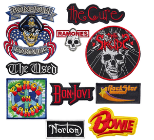 Patch en toile imperméable à l'eau avec broderie punk, série noire, groupe <span class=keywords><strong>de</strong></span> rock, crâne, <span class=keywords><strong>lune</strong></span>, pour vêtements, sacs, jeans - Product Image 1