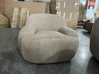 Nordischer Stil Minimalistischer Stoff-Freizeitstuhl Ergonomischer Einzelner Lounge-Sessel für Wohnzimmer Leseecke Möbel