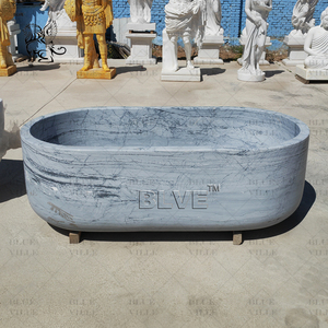 <span class=keywords><strong>Baignoire</strong></span> autoportante ovale de luxe en marbre massif BLVE pour adultes, idéale pour la décoration de villas et d'hôtels - Product Image 5