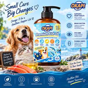 <span class=keywords><strong>Aceite</strong></span> <span class=keywords><strong>de</strong></span> Pescado Premium OKAPI <span class=keywords><strong>para</strong></span> <span class=keywords><strong>Perros</strong></span> y Gatos, Omega 3 EPA DHA, Suplemento Líquido <span class=keywords><strong>para</strong></span> Mascotas, Vitalidad Diaria, Bajo Olor, Botella con Bomba - Product Image 3